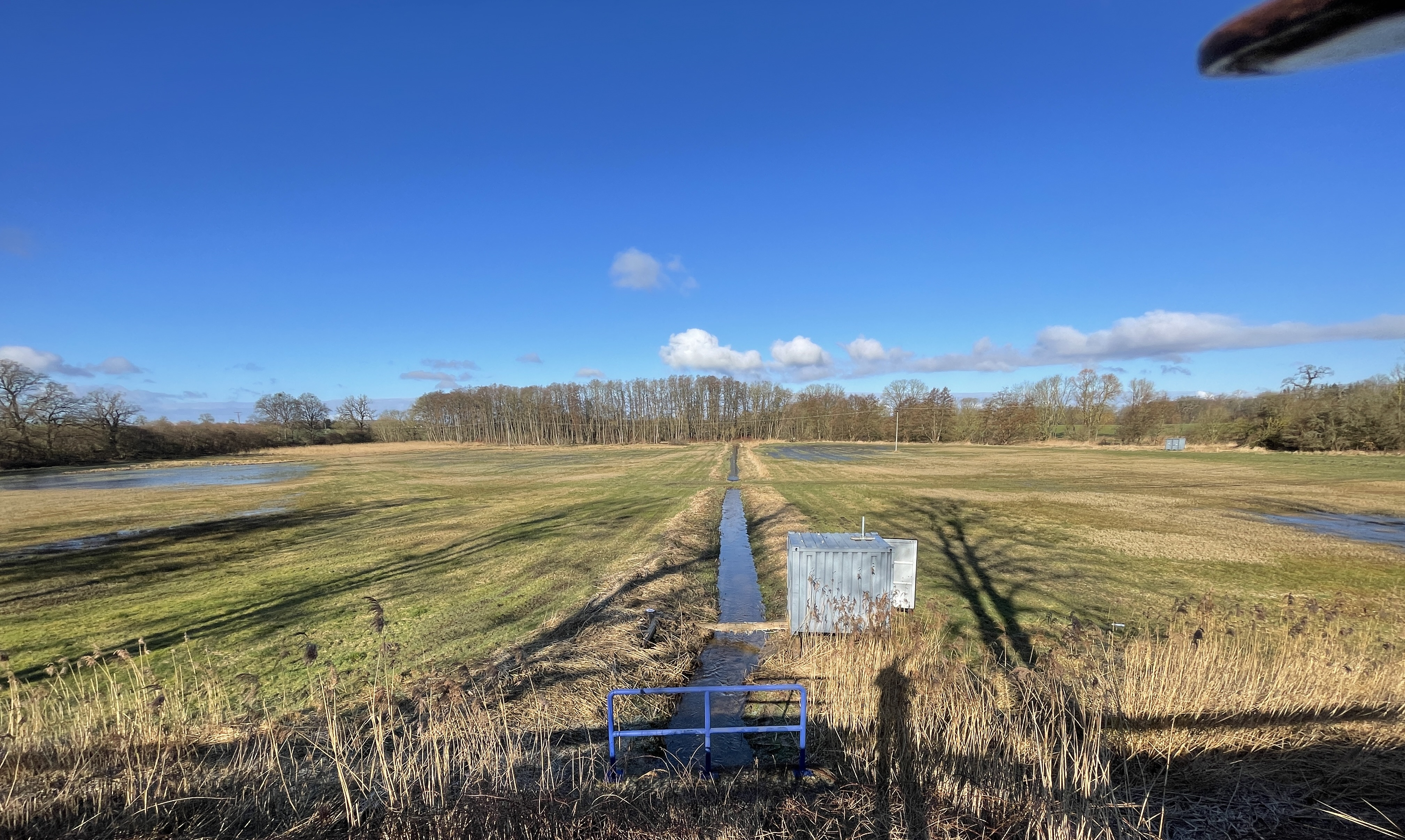 Zulauffällung Ivenacker See Hintergrund Augraben, Vordergrund Bach aus Glashütte